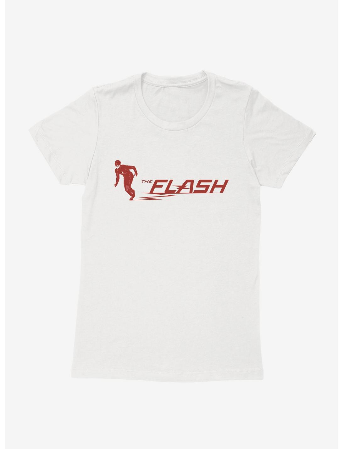 DC Comics The Flash Action Logo Womens T-Shirt, WHITE, hi-res