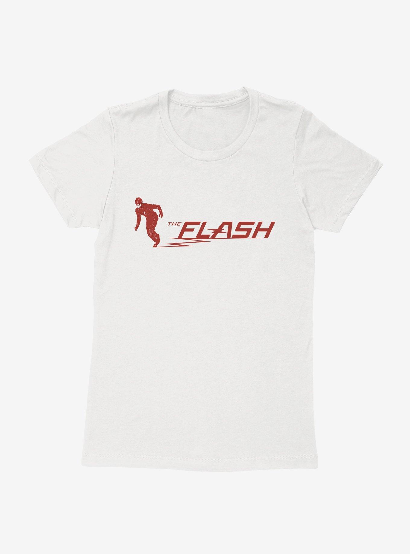 DC Comics The Flash Action Logo Womens T-Shirt, WHITE, hi-res
