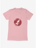 DC Comics The Flash Distressed Bolt Womens T-Shirt, LIGHT PINK, hi-res
