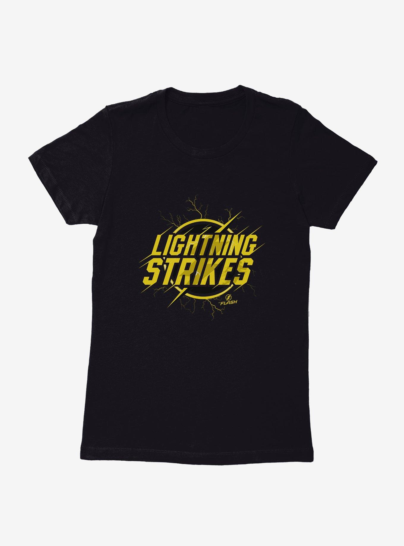 DC Comics The Flash Lightning Strikes Womens T-Shirt, BLACK, hi-res