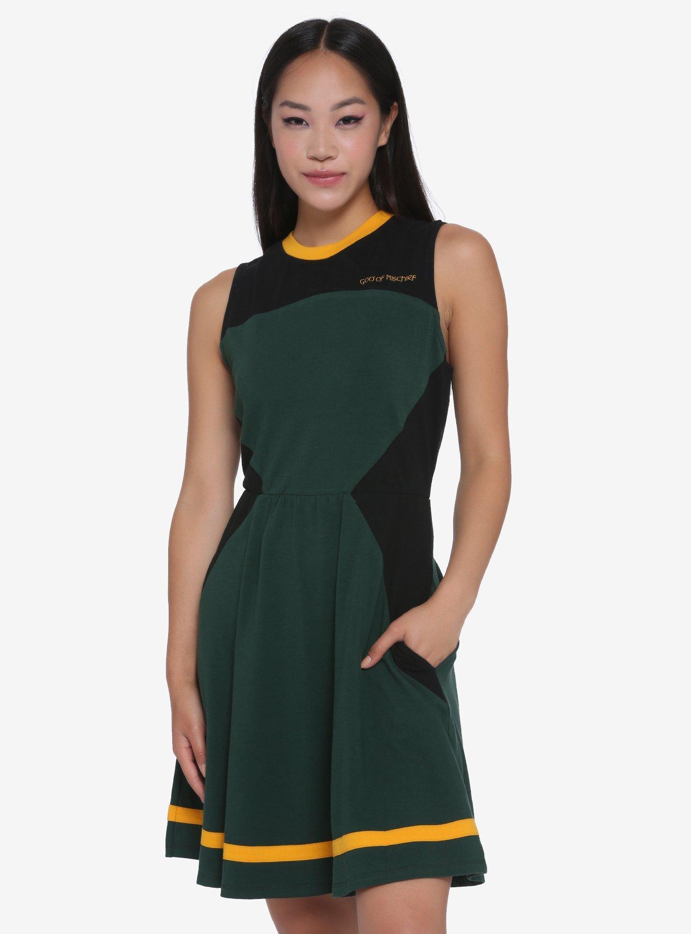 Her Universe Fashion Show Winner Marvel Loki Skater Dress, MULTI, hi-res