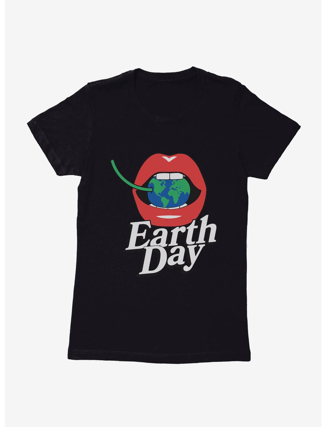 Earth Day Cherry Womens T-Shirt, BLACK, hi-res