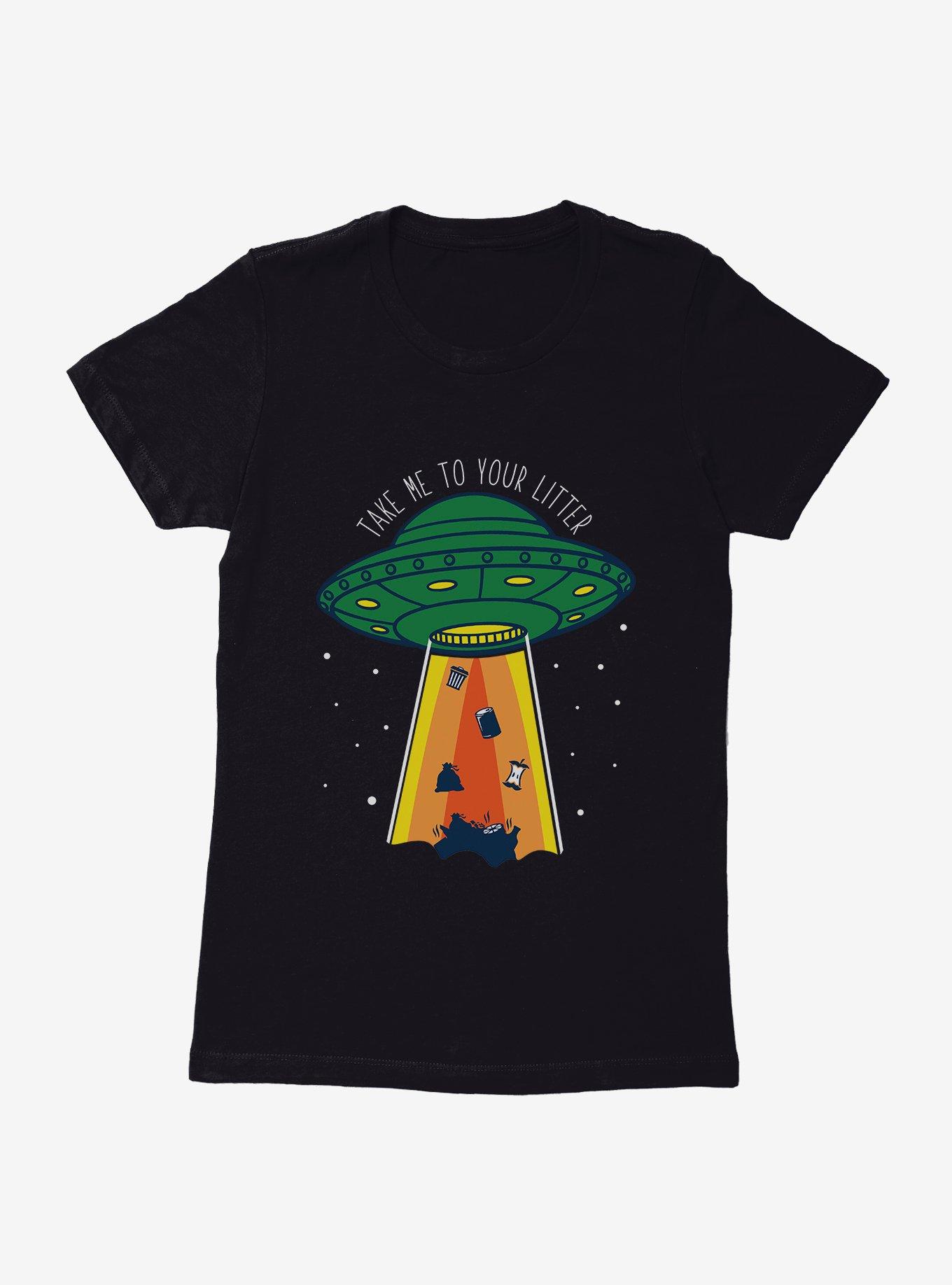 Earth Day UFO Litter Womens T-Shirt, , hi-res