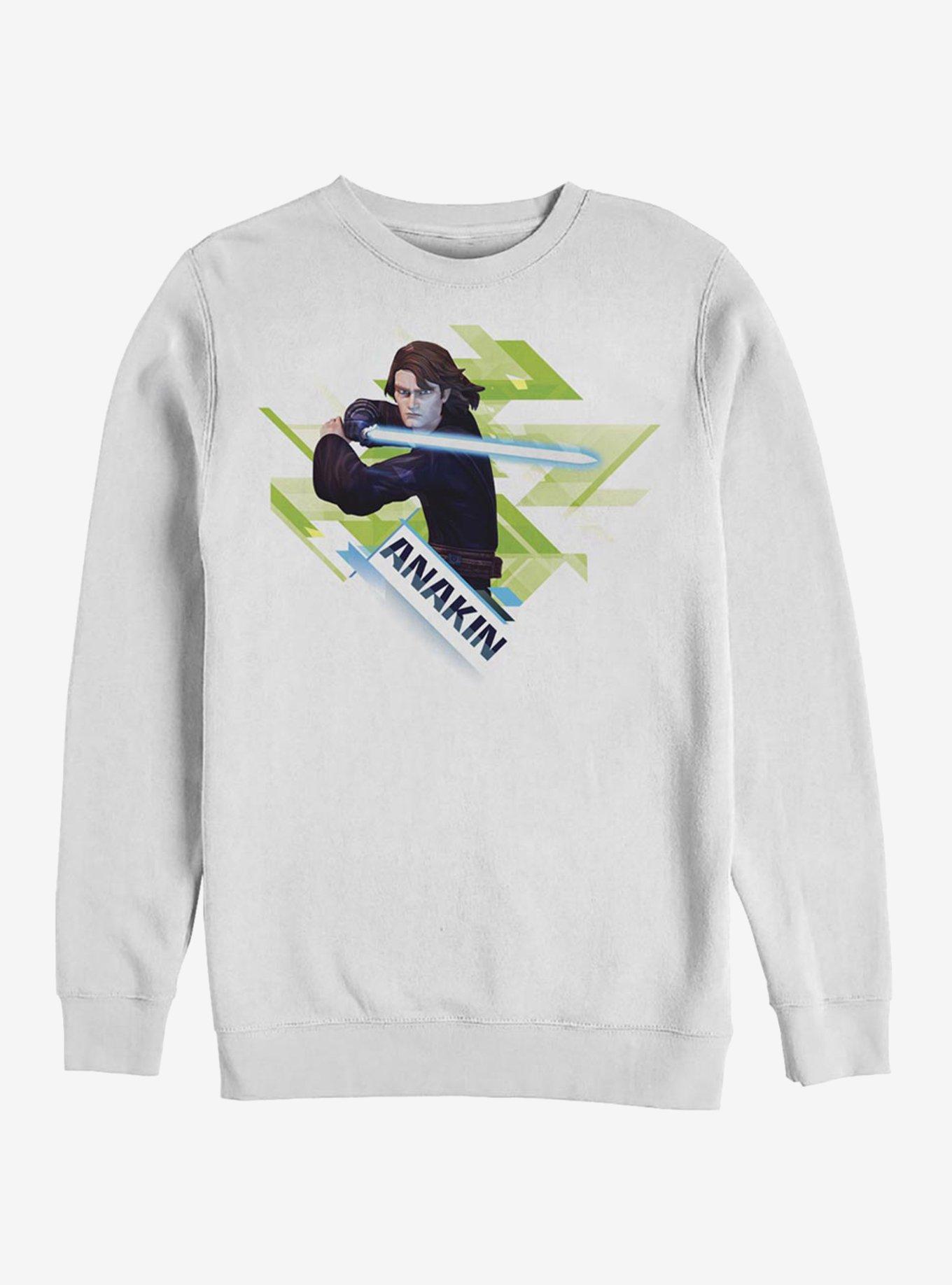 Star Wars: The Clone Wars Anakin Angled Sweatshirt, WHITE, hi-res
