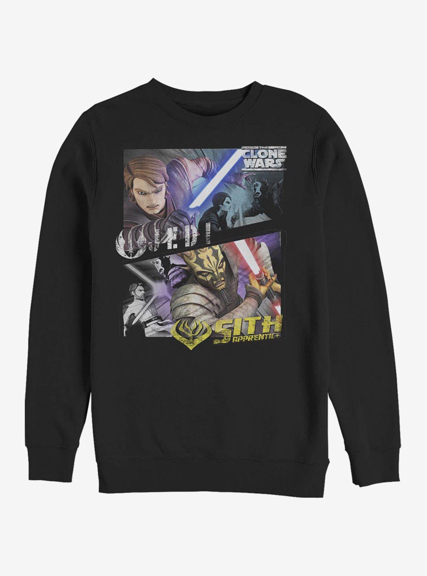 Star Wars: The Clone Wars Bad Side Panel Sweatshirt, BLACK, hi-res