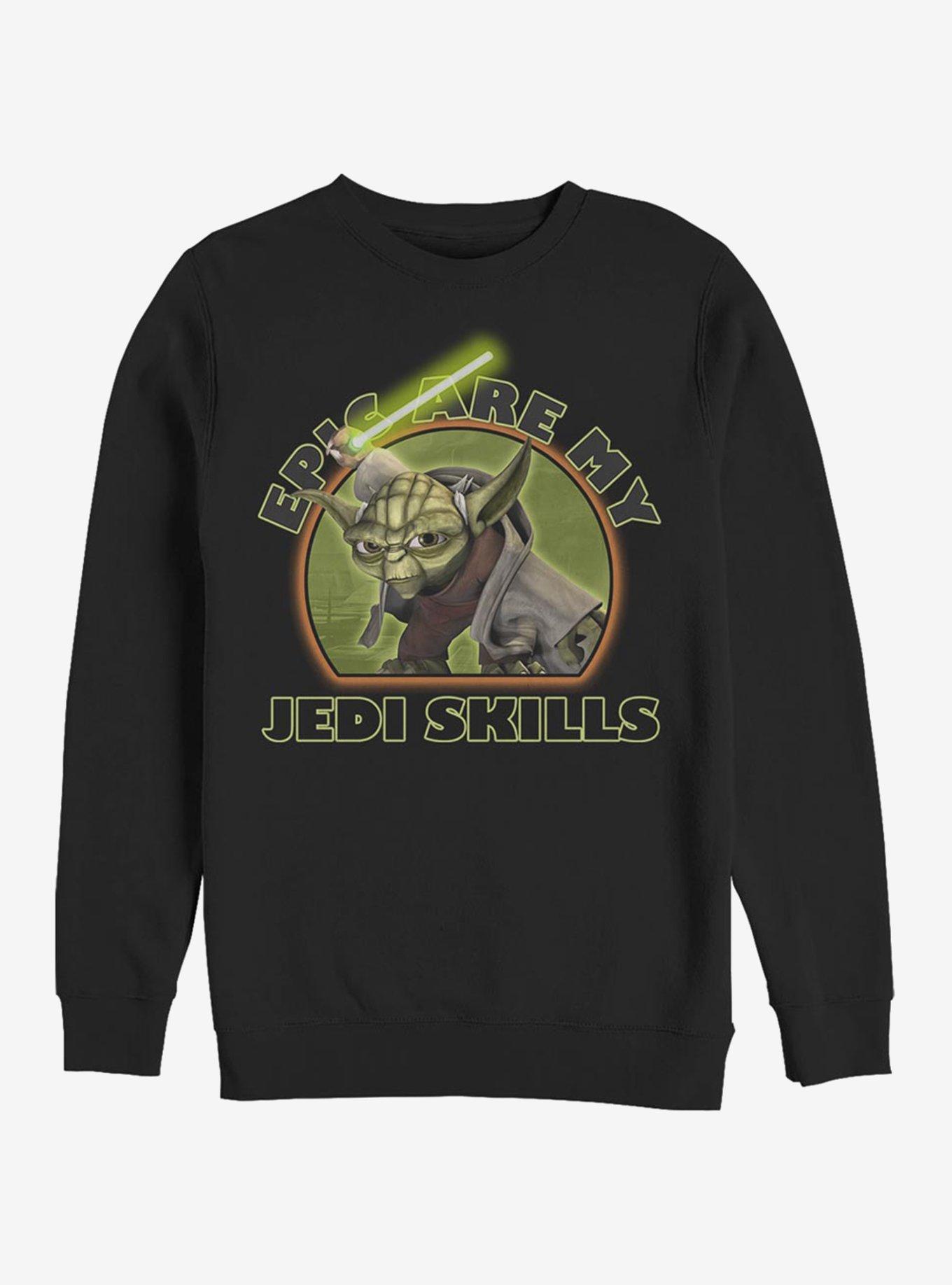 Star Wars: The Clone Wars Yoda Jedi Skills Sweatshirt, BLACK, hi-res