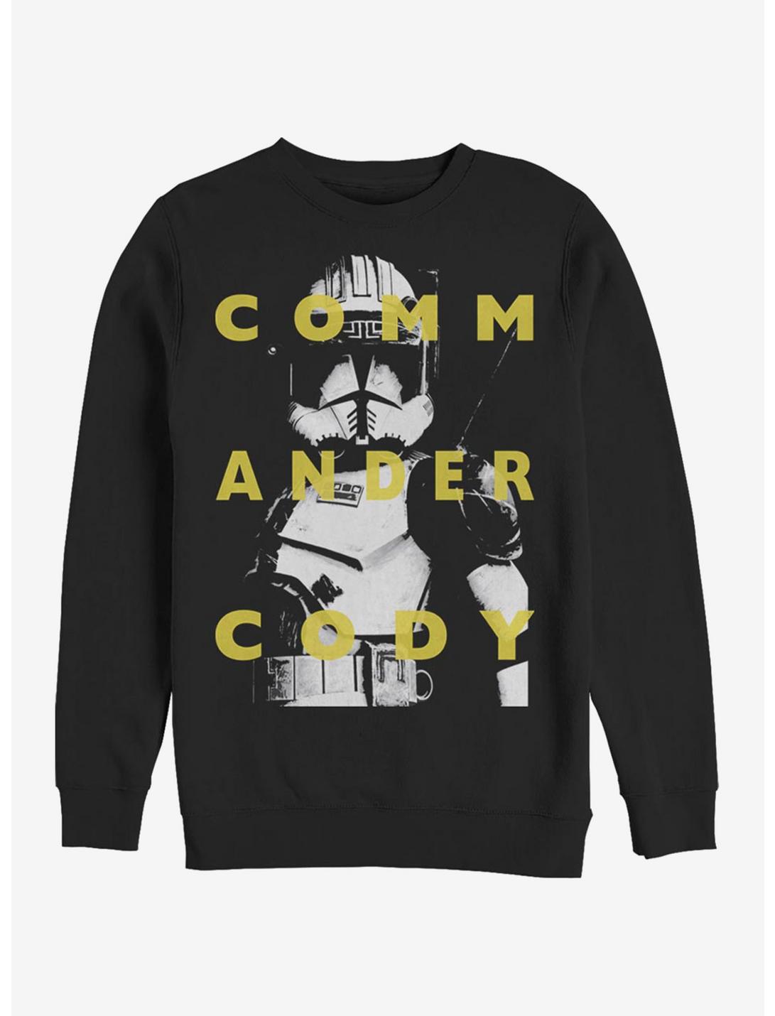 Star Wars: The Clone Wars Commander Cody Text Sweatshirt, BLACK, hi-res
