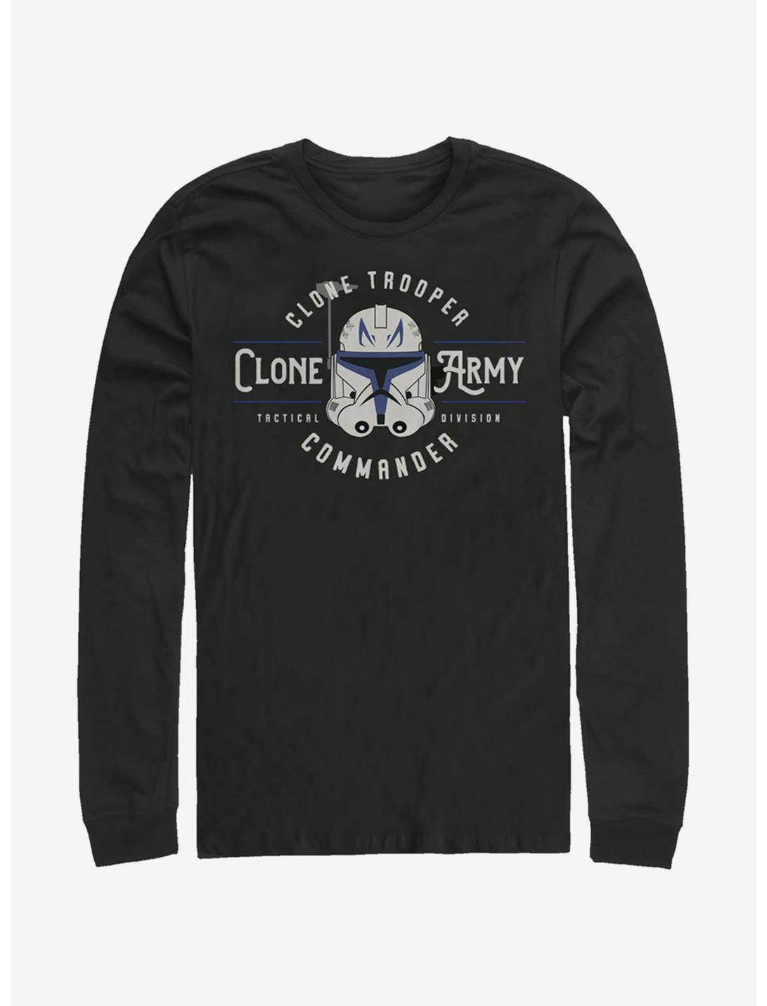 Star Wars: The Clone Wars Clone Army Emblem Long-Sleeve T-Shirt, BLACK, hi-res