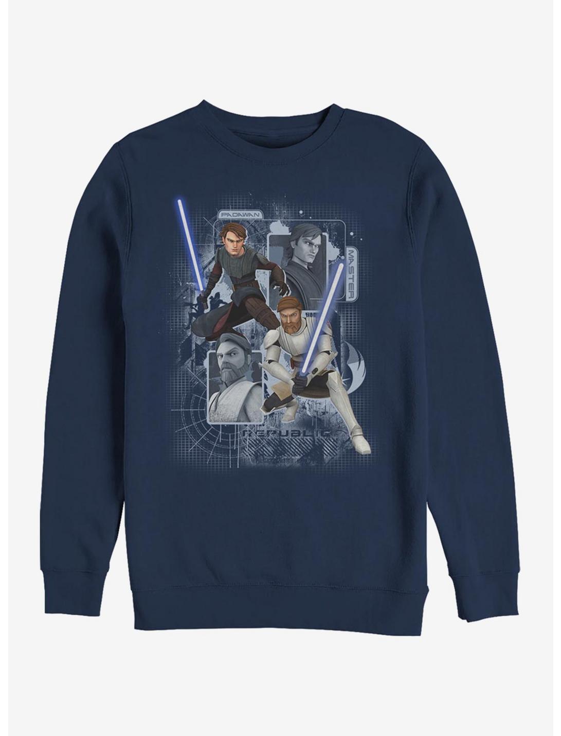 Star Wars: The Clone Wars Schematic Shot Sweatshirt, NAVY, hi-res