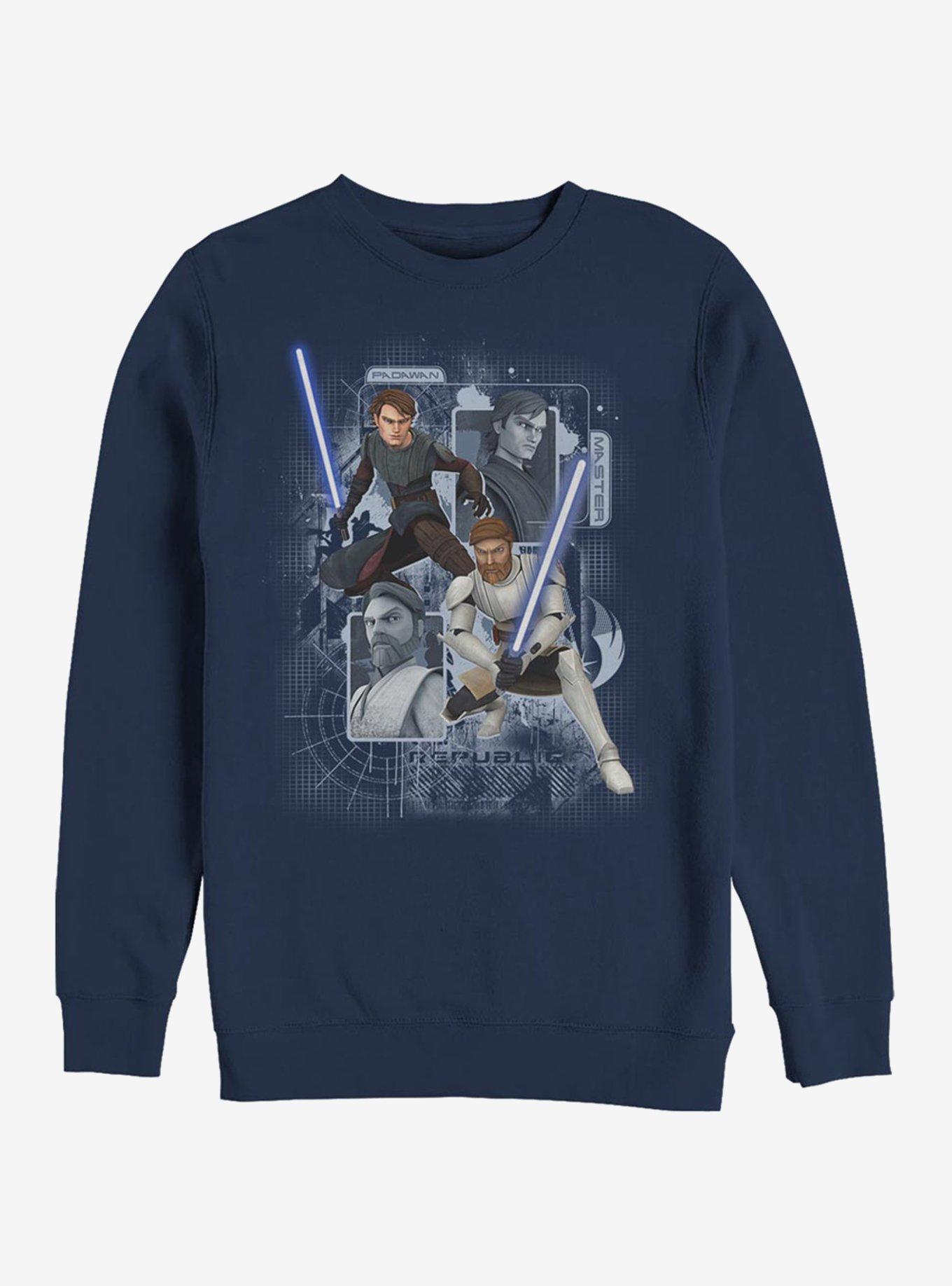 Star Wars: The Clone Wars Schematic Shot Sweatshirt, NAVY, hi-res