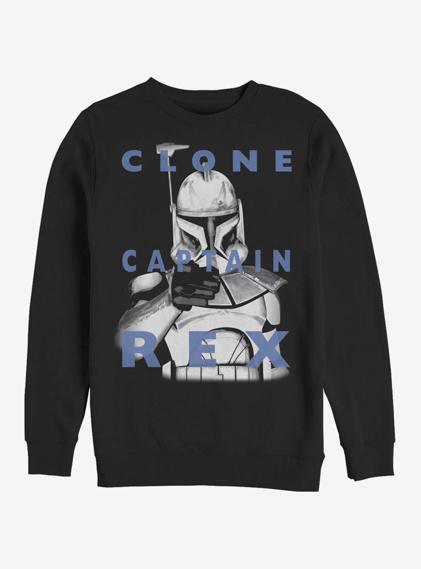 Star Wars: The Clone Wars Captain Rex Text Sweatshirt, BLACK, hi-res