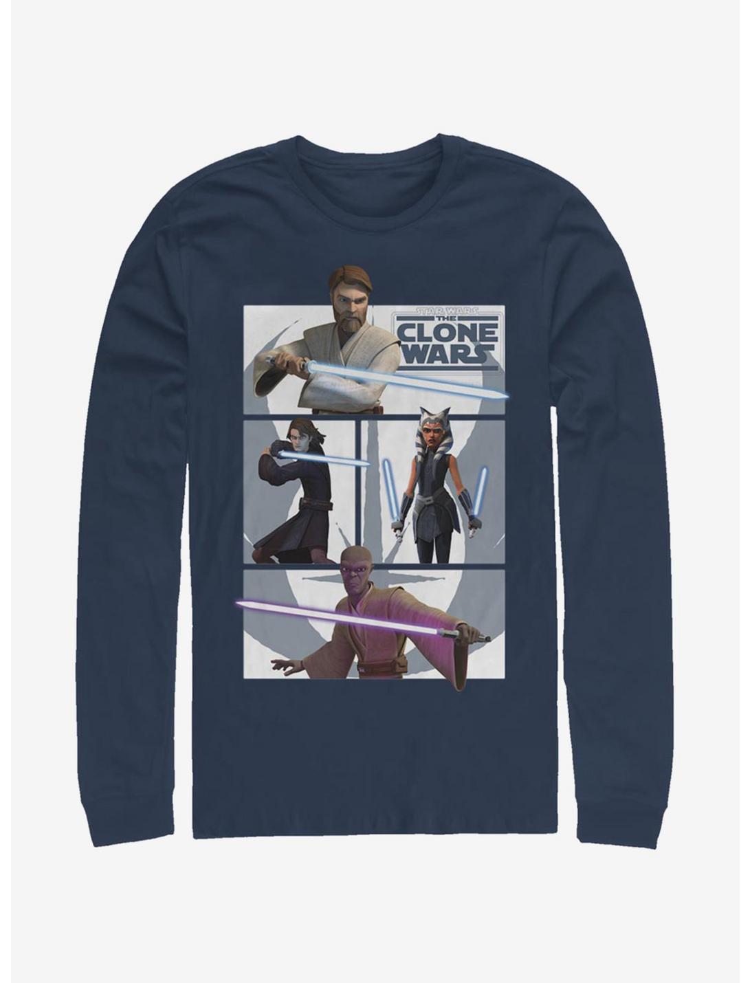 Star Wars: The Clone Wars Ahsoka Heroes Jedi Long-Sleeve T-Shirt, NAVY, hi-res