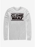 Star Wars: The Clone Wars Logo Long-Sleeve T-Shirt, WHITE, hi-res