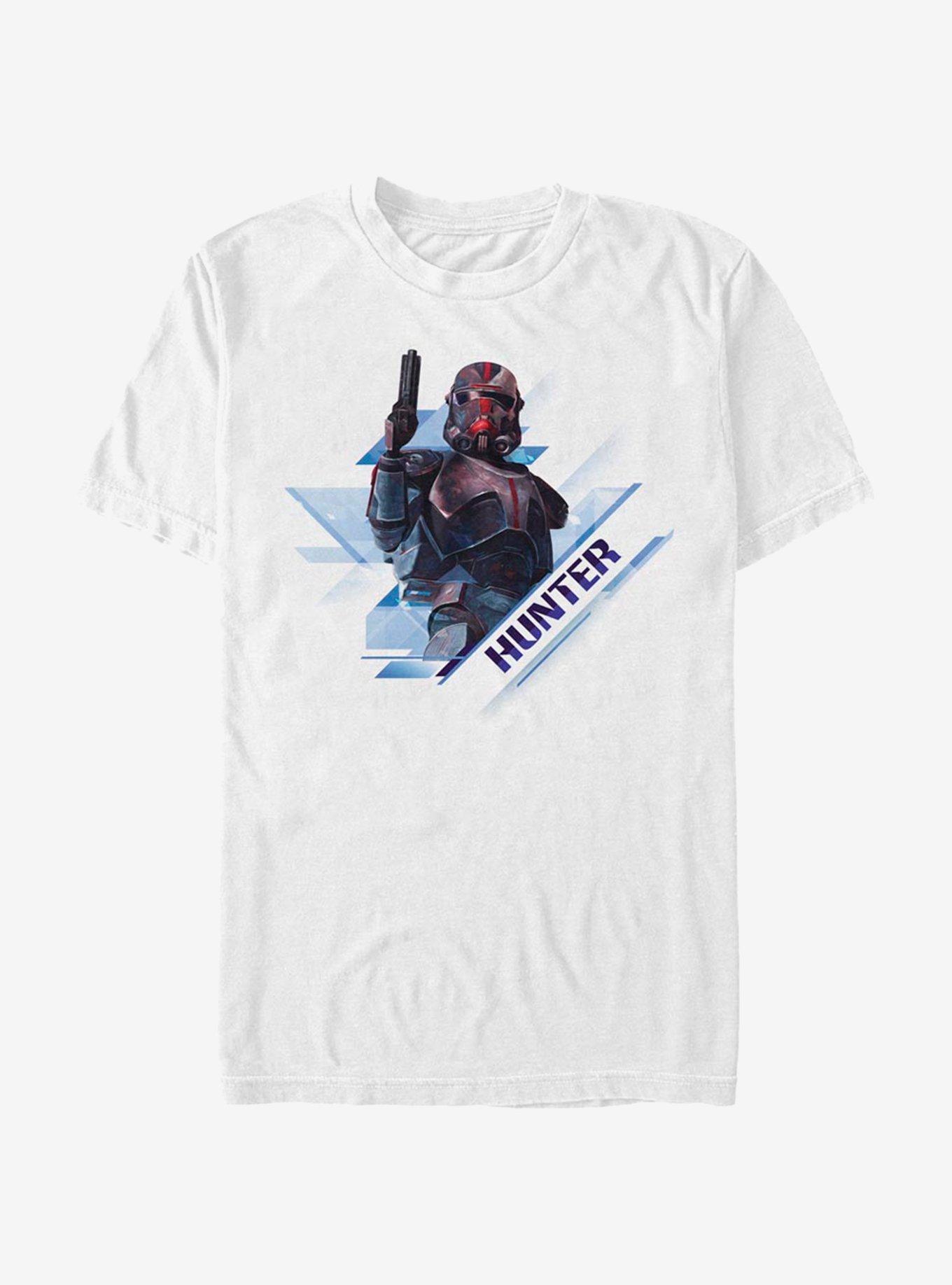 Star Wars: The Clone Wars Hunter Angled T-Shirt, WHITE, hi-res