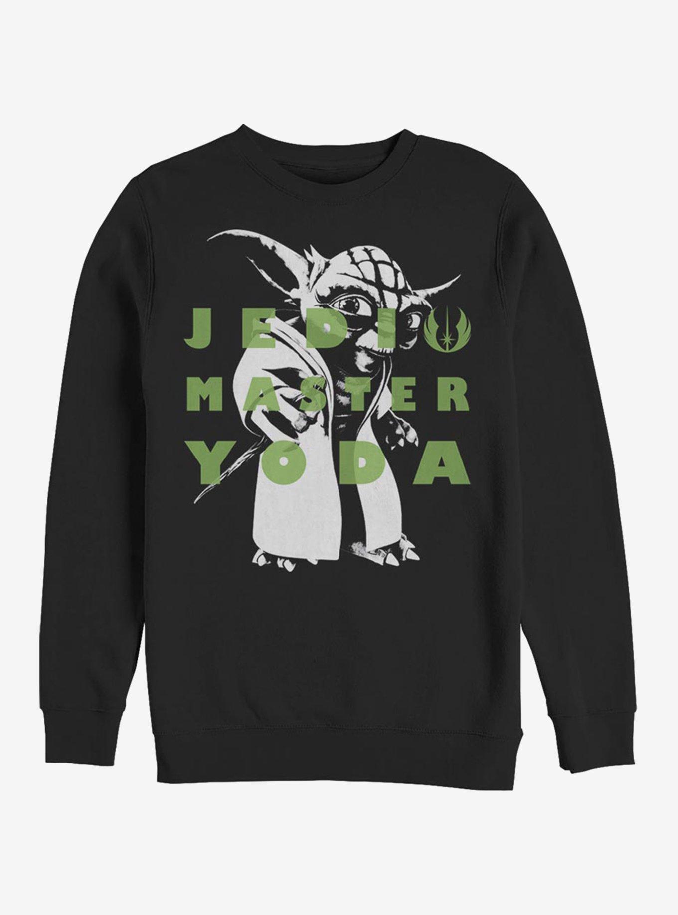 Star Wars: The Clone Wars Yoda Text Sweatshirt, BLACK, hi-res