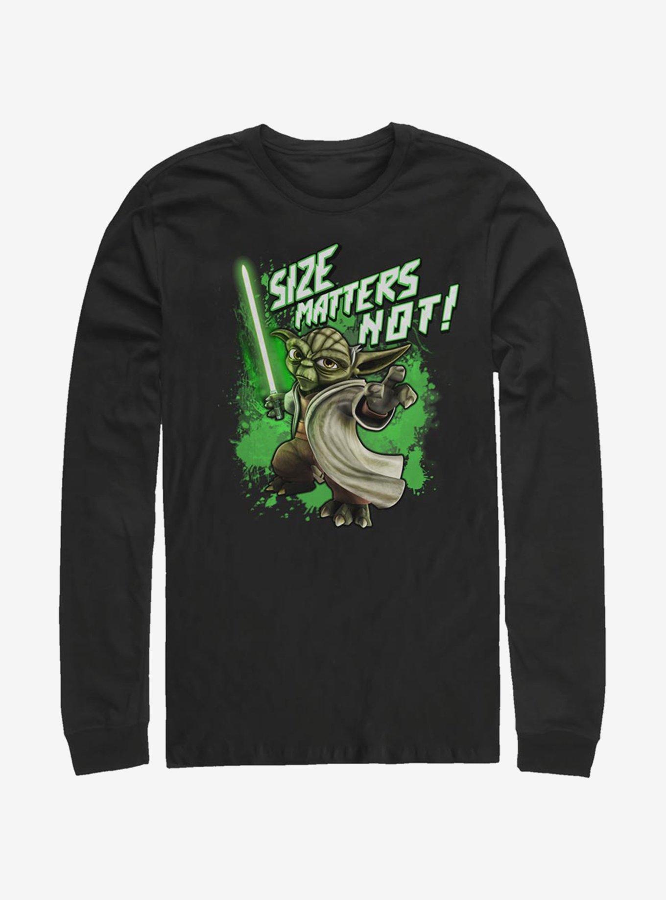 Star Wars: The Clone Wars Yoda Size Matters Not Long-Sleeve T-Shirt, , hi-res