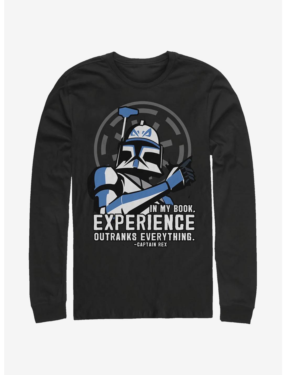 Star Wars: The Clone Wars Outranks Everything Long-Sleeve T-Shirt, BLACK, hi-res