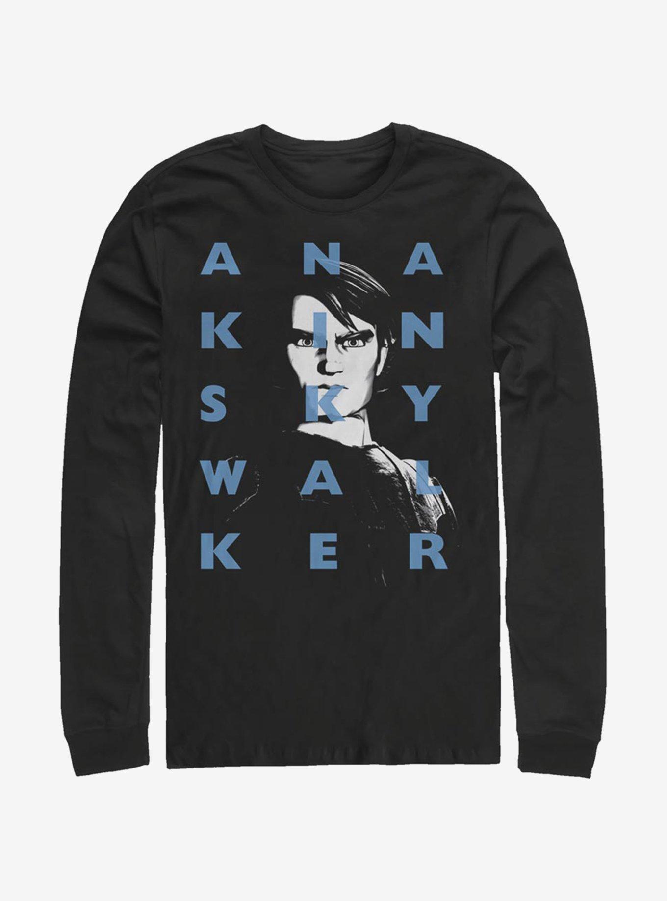 Star Wars: The Clone Wars Anakin Text Long-Sleeve T-Shirt, , hi-res