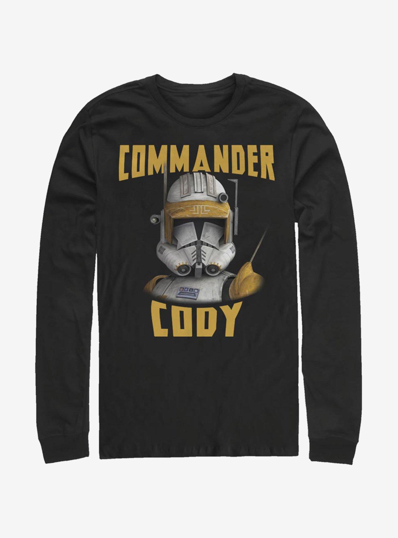 Star Wars: The Clone Wars Commander Cody Helmet Long-Sleeve T-Shirt, BLACK, hi-res