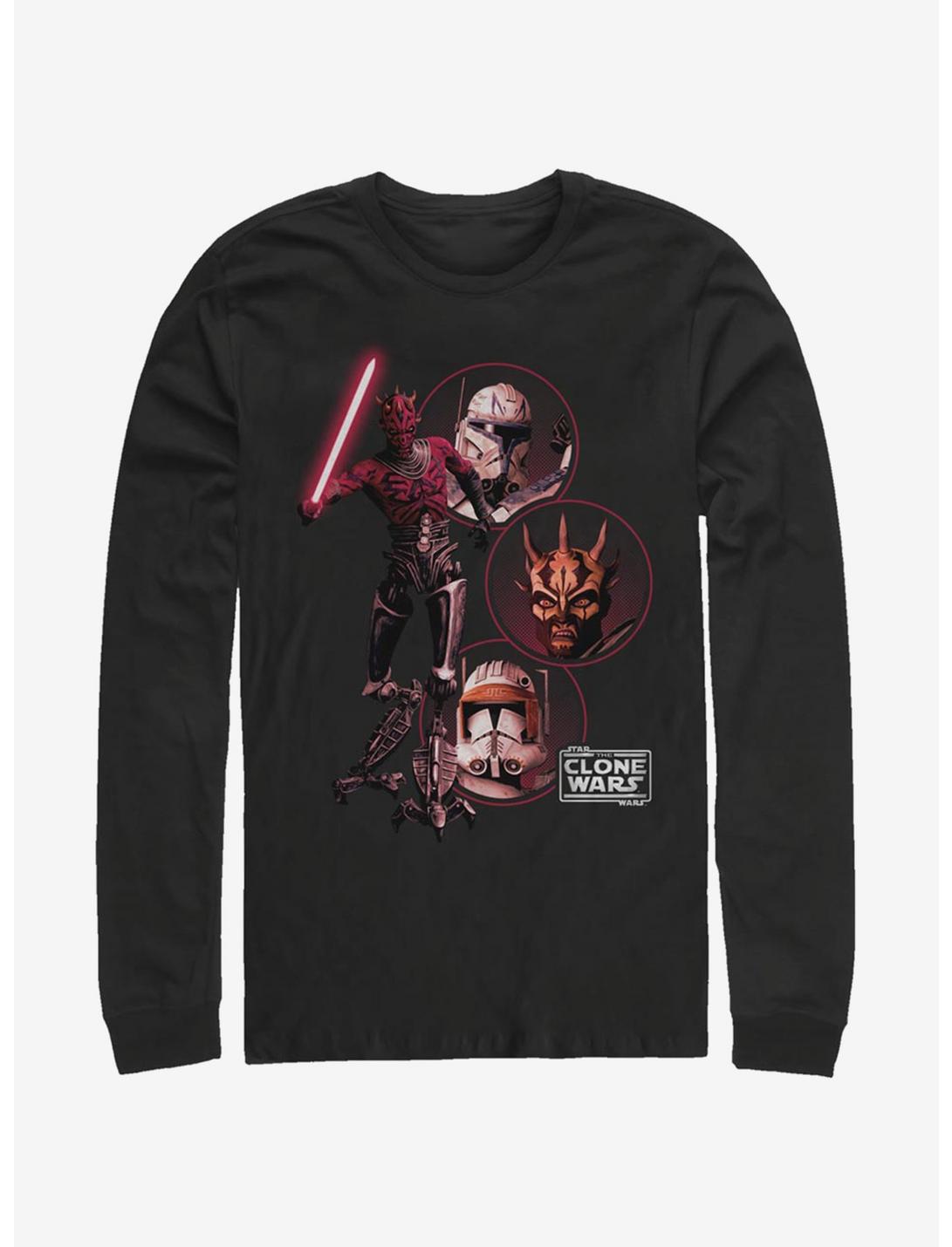Star Wars: The Clone Wars Darkside Group Long-Sleeve T-Shirt, BLACK, hi-res