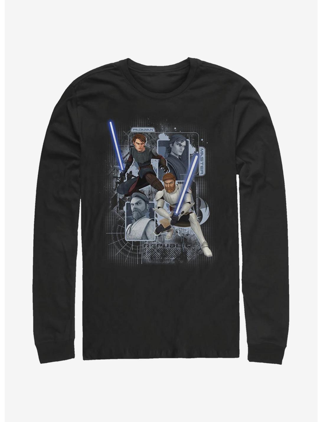 Star Wars: The Clone Wars Schematic Shot Long-Sleeve T-Shirt, BLACK, hi-res