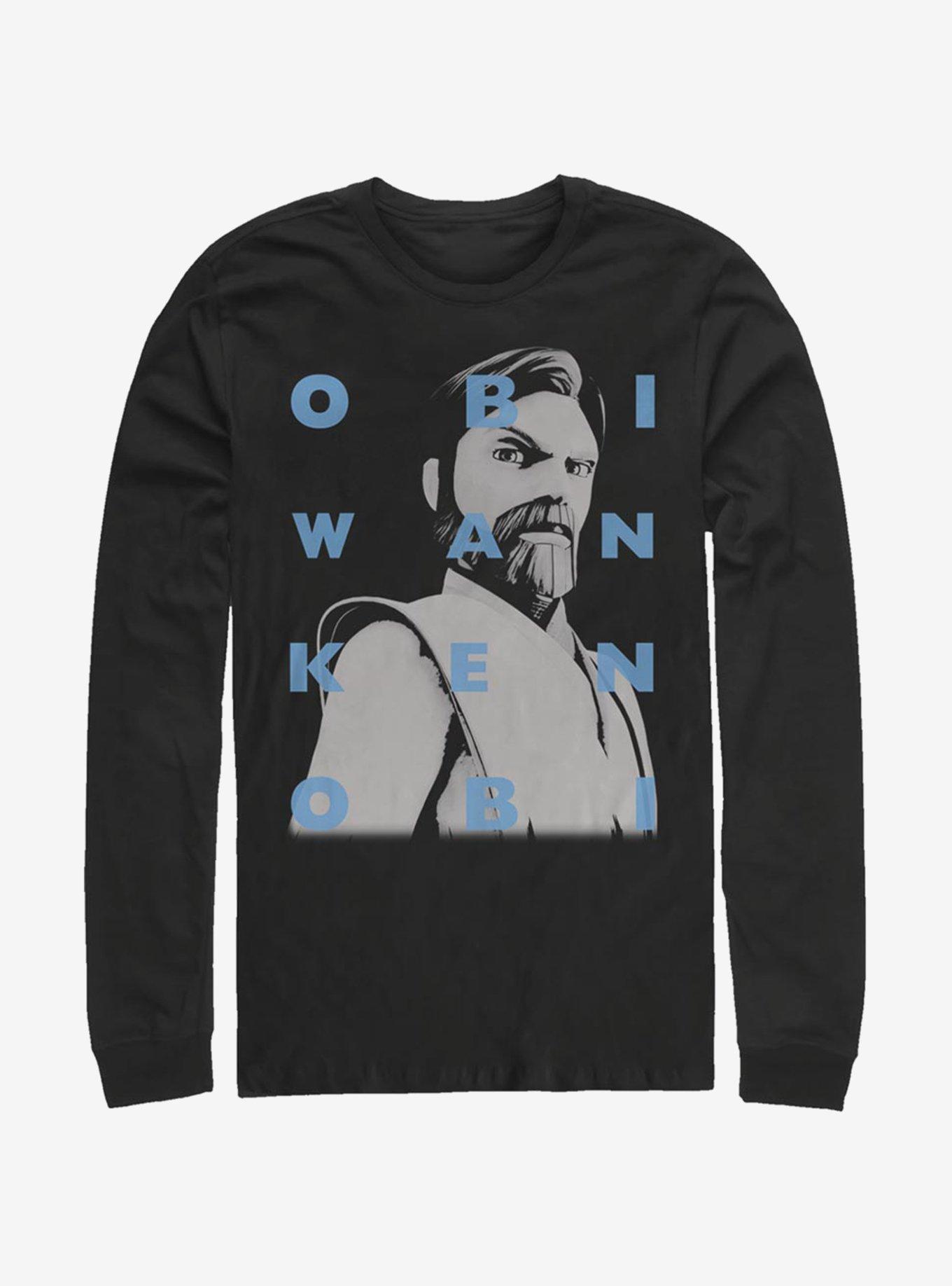 Star Wars: The Clone Wars Obi-Wan Text Long-Sleeve T-Shirt, , hi-res