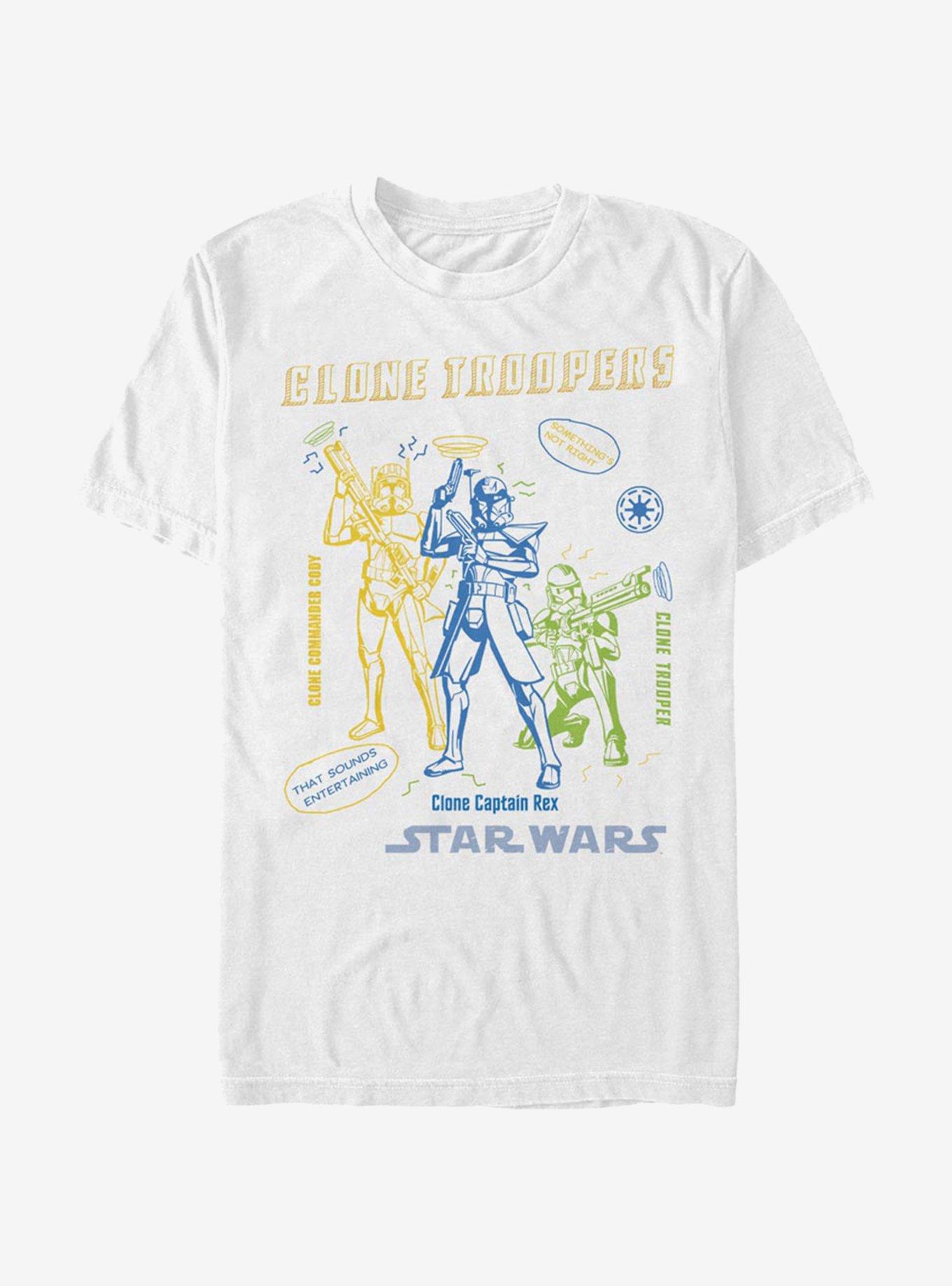 Star Wars: The Clone Wars Doodle Trooper T-Shirt, WHITE, hi-res