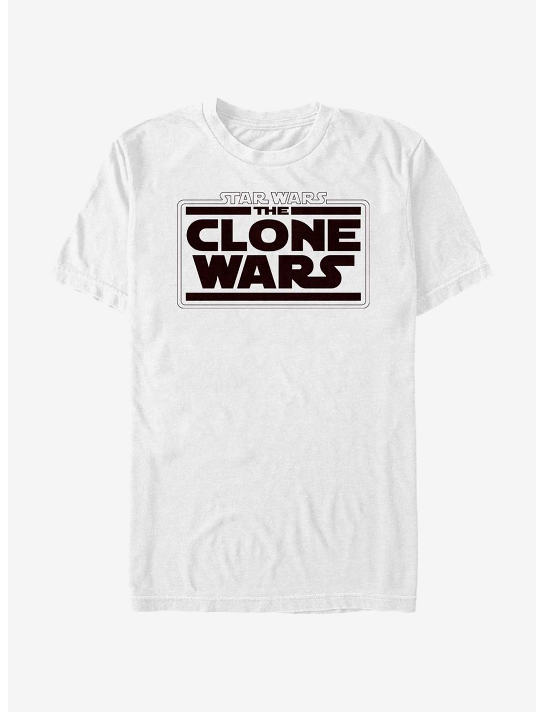 Star Wars: The Clone Wars Logo T-Shirt, WHITE, hi-res