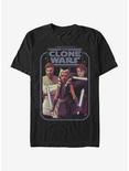 Star Wars: The Clone Wars Ahsoka Hero Group Shot T-Shirt, BLACK, hi-res