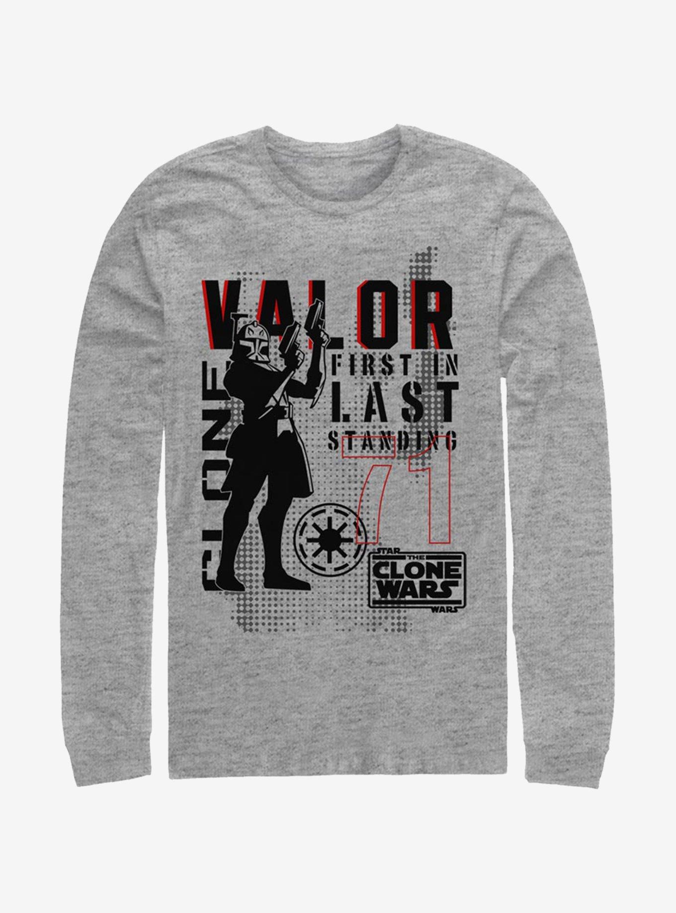 Star Wars: The Clone Wars Valor Troop Long-Sleeve T-Shirt, ATH HTR, hi-res