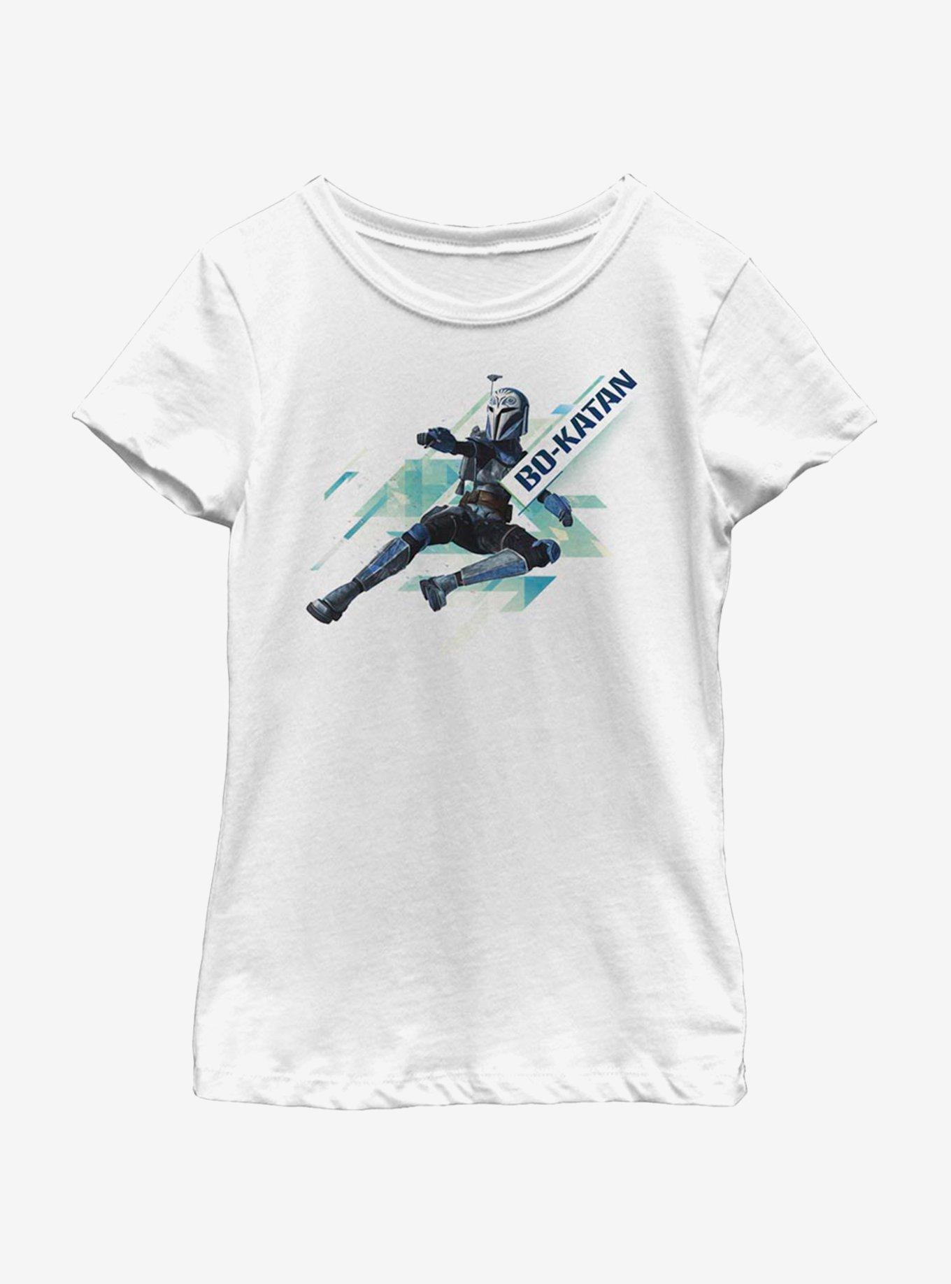 Star Wars: The Clone Wars Bo-Katan Angled Youth Girls T-Shirt, , hi-res