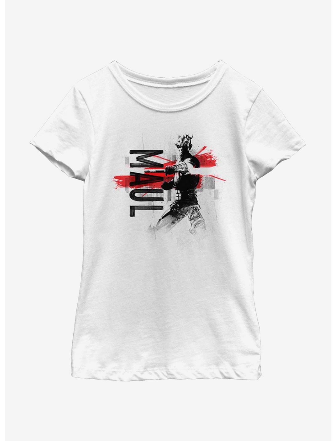 Star Wars: The Clone Wars Maul Collage Youth Girls T-Shirt, WHITE, hi-res