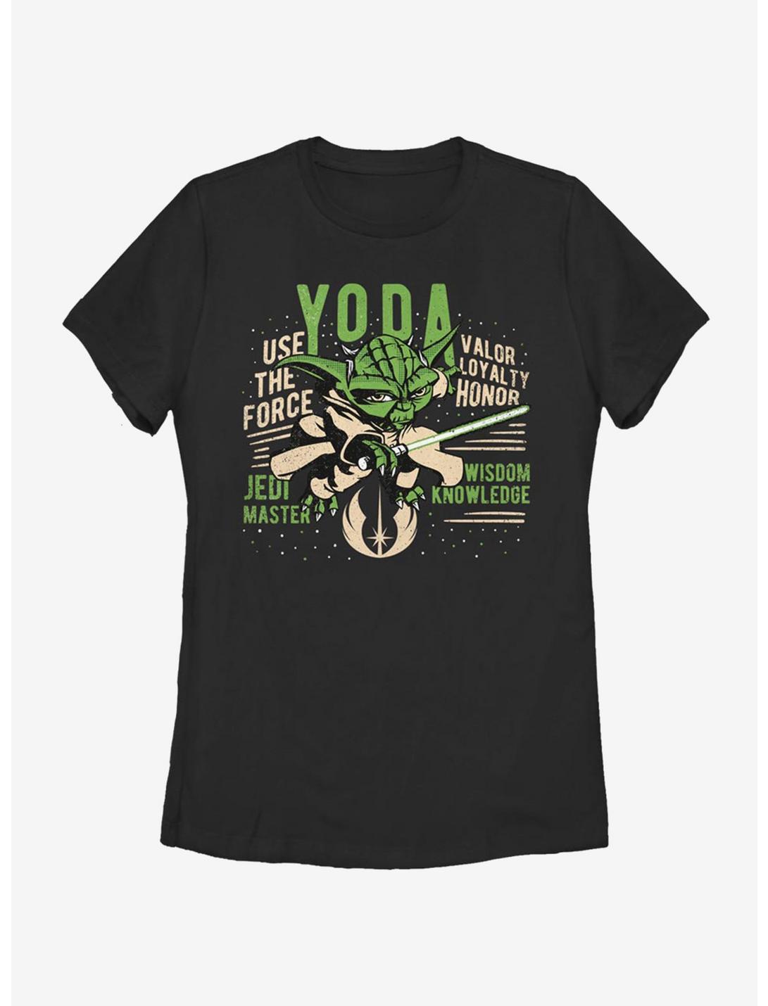Star Wars: The Clone Wars Yoda Womens T-Shirt, BLACK, hi-res