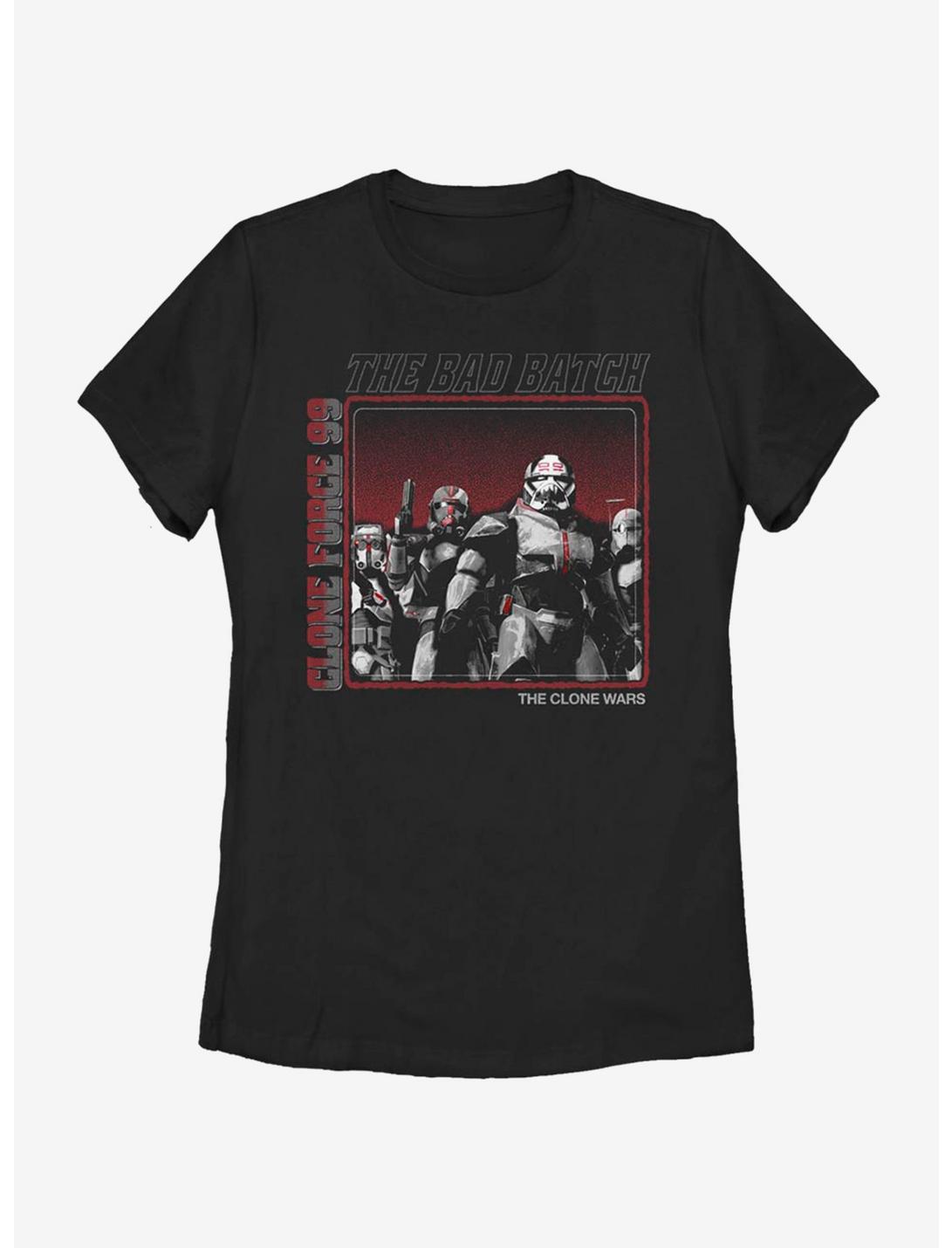 Star Wars: The Clone Wars Bad Batch Womens T-Shirt, BLACK, hi-res