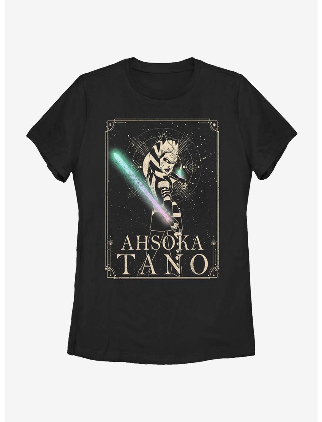 Star Wars: The Clone Wars Ahsoka Celestial Womens T-Shirt, BLACK, hi-res