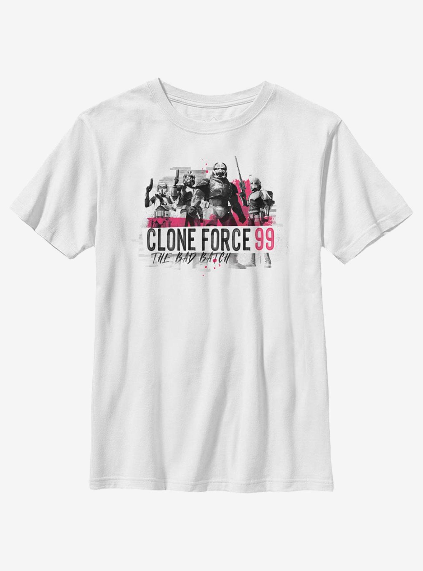 Star Wars: The Clone Wars Bad Batch Collage Youth T-Shirt, WHITE, hi-res view 1