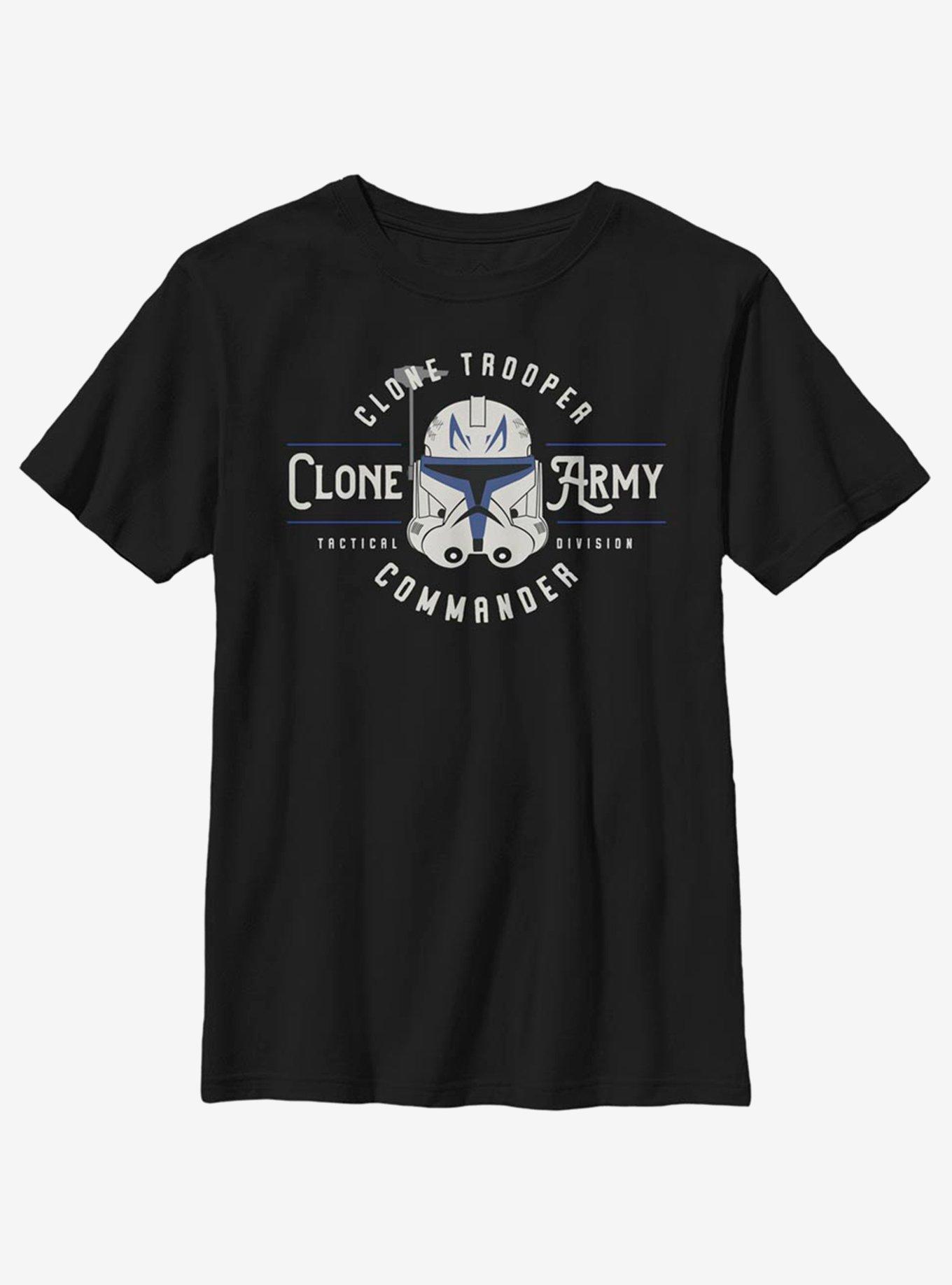 Star Wars: The Clone Wars Clone Army Emblem Youth T-Shirt, BLACK, hi-res