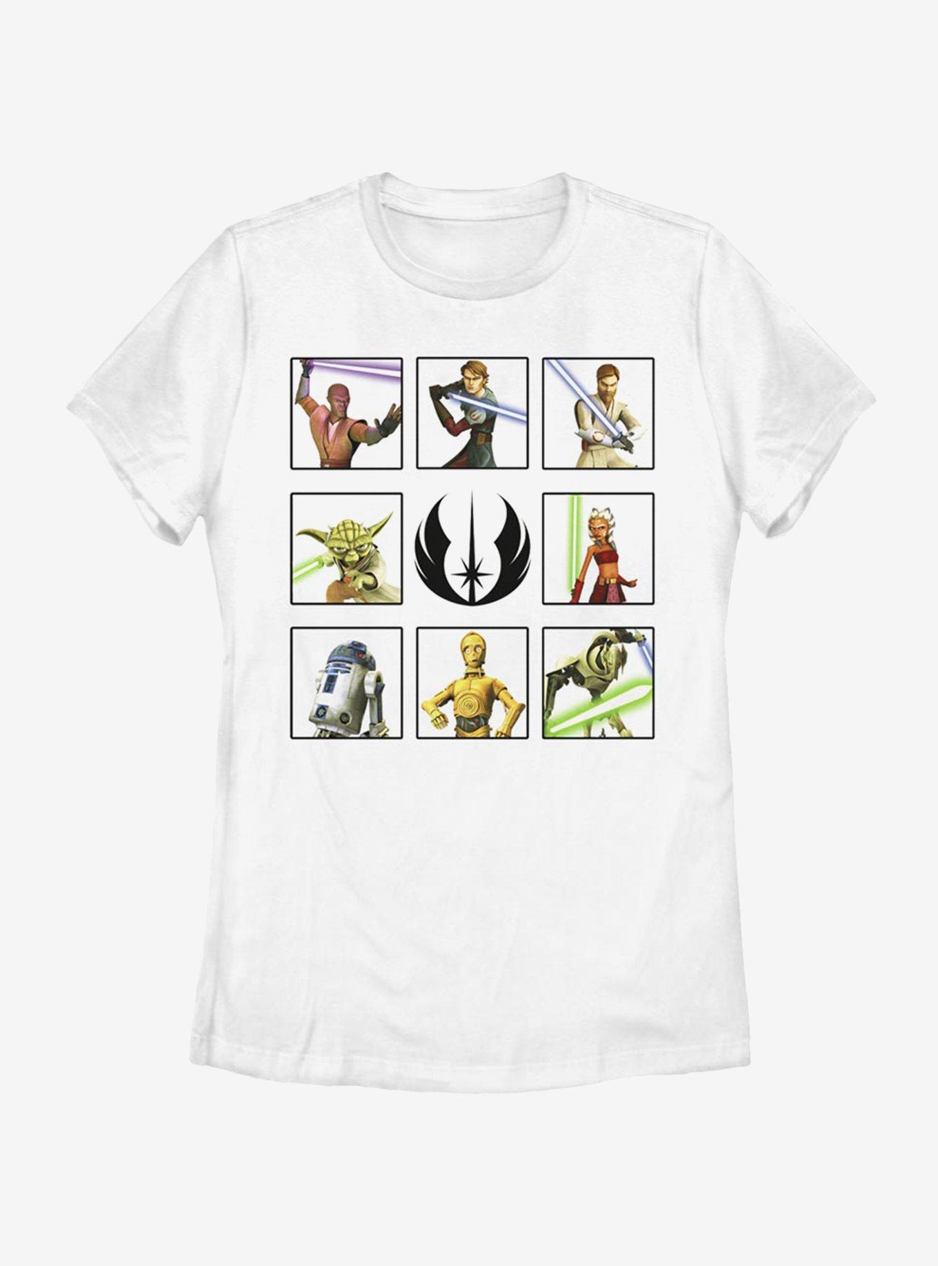 Star Wars: The Clone Wars Box Up Womens T-Shirt, WHITE, hi-res