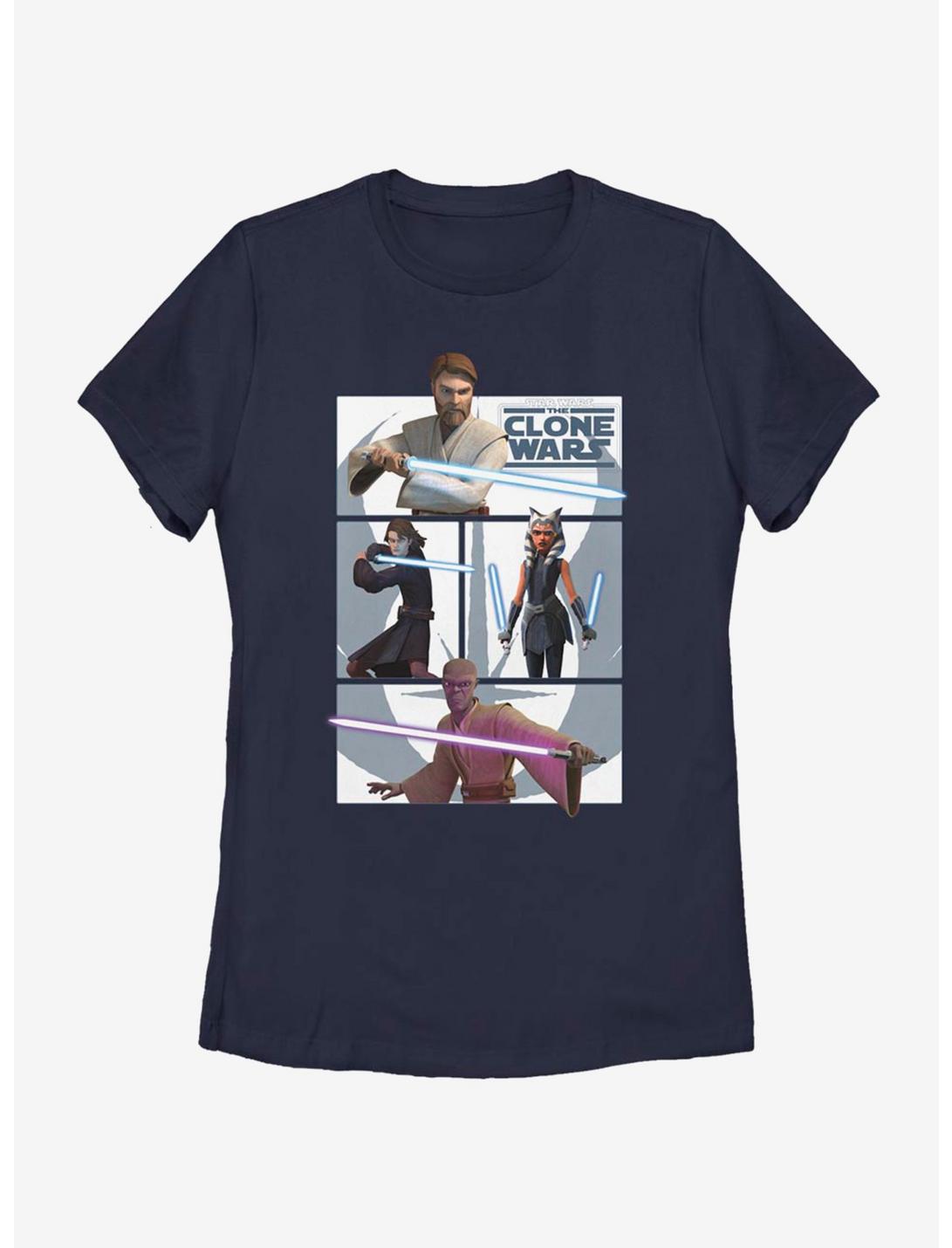 Star Wars: The Clone Wars Ahsoka Heroes Jedi Womens T-Shirt, NAVY, hi-res