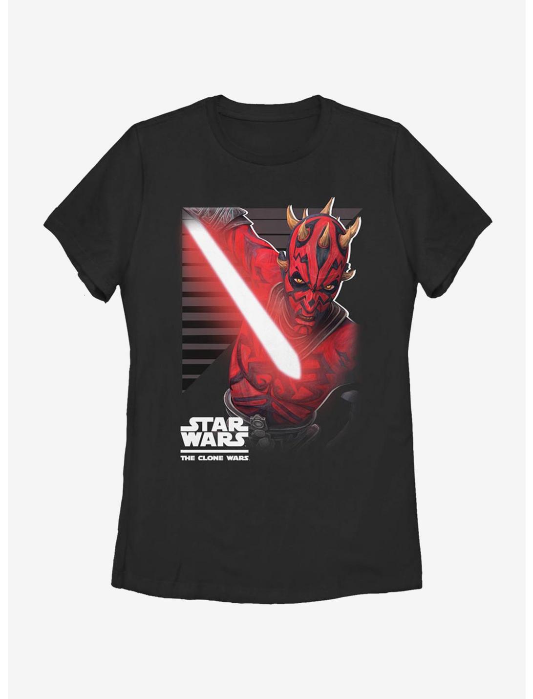 Star Wars: The Clone Wars Maul Strikes Womens T-Shirt, BLACK, hi-res