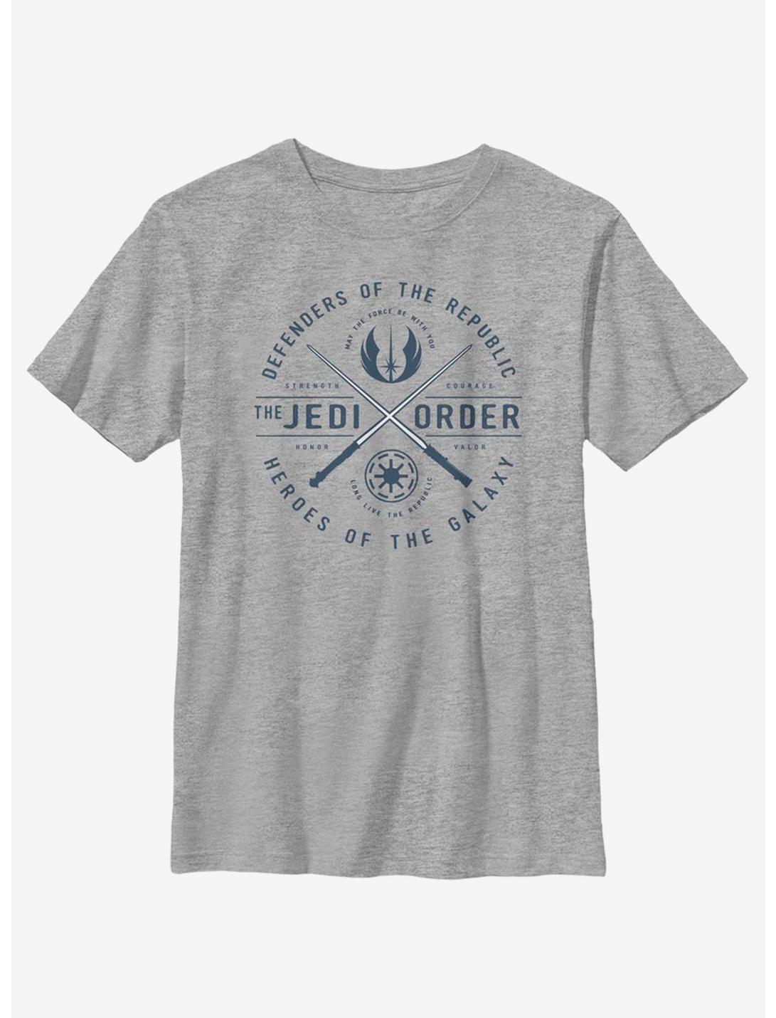 Star Wars: The Clone Wars Jedi Order Emblem Youth T-Shirt, ATH HTR, hi-res