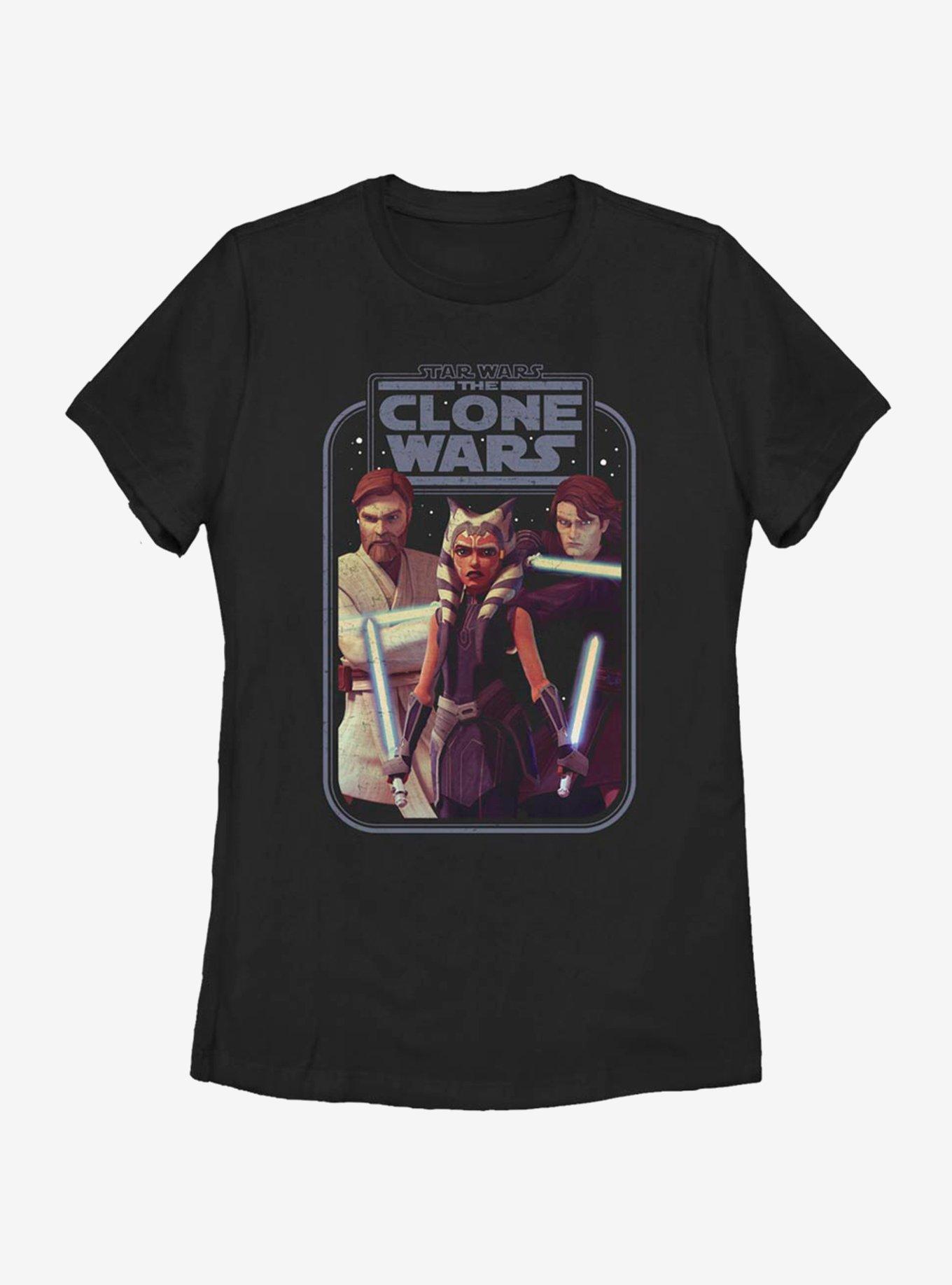 Star Wars: The Clone Wars Ahsoka Hero Group Shot Womens T-Shirt, , hi-res