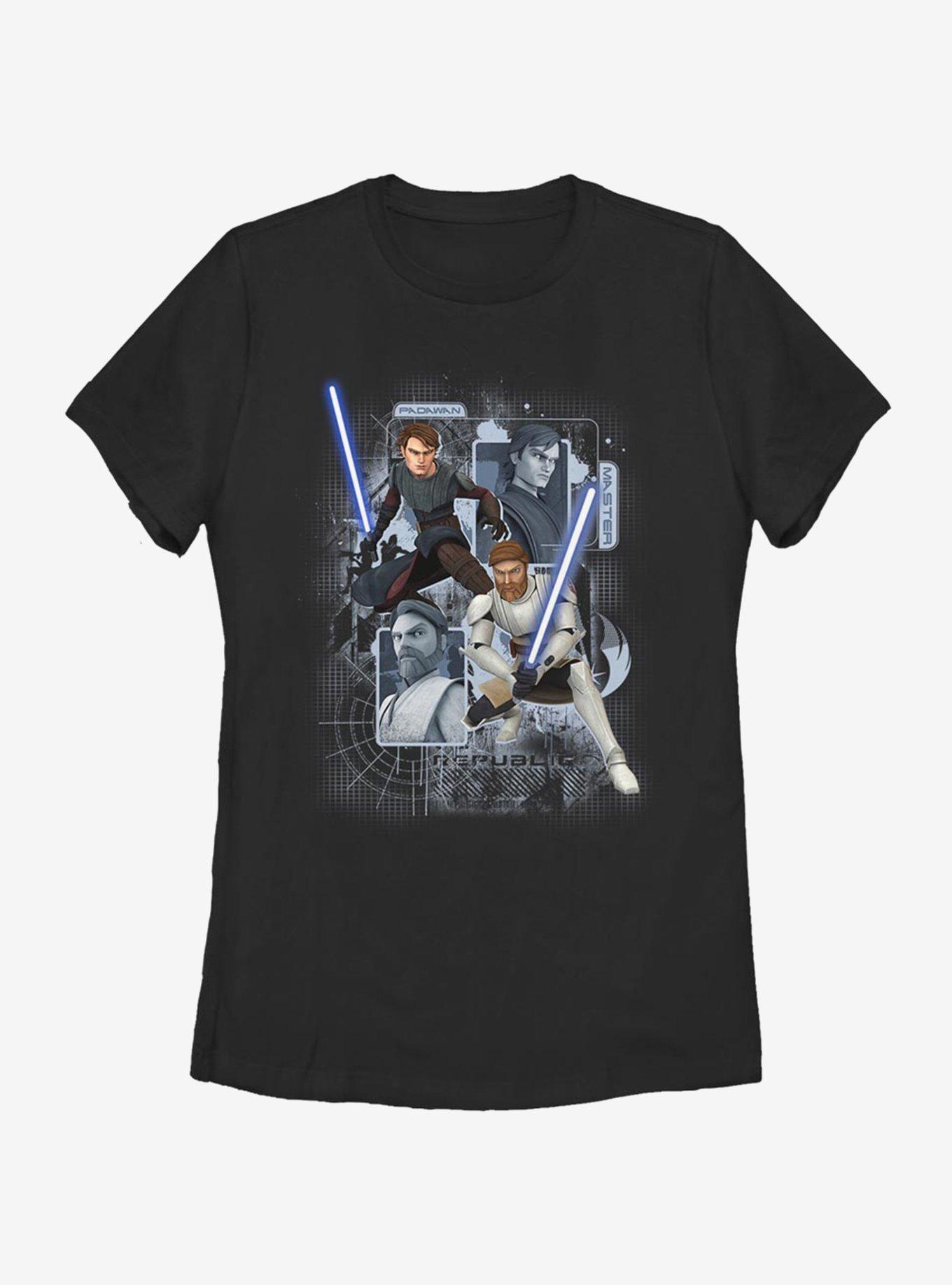 Star Wars: The Clone Wars Schematic Shot Womens T-Shirt, BLACK, hi-res