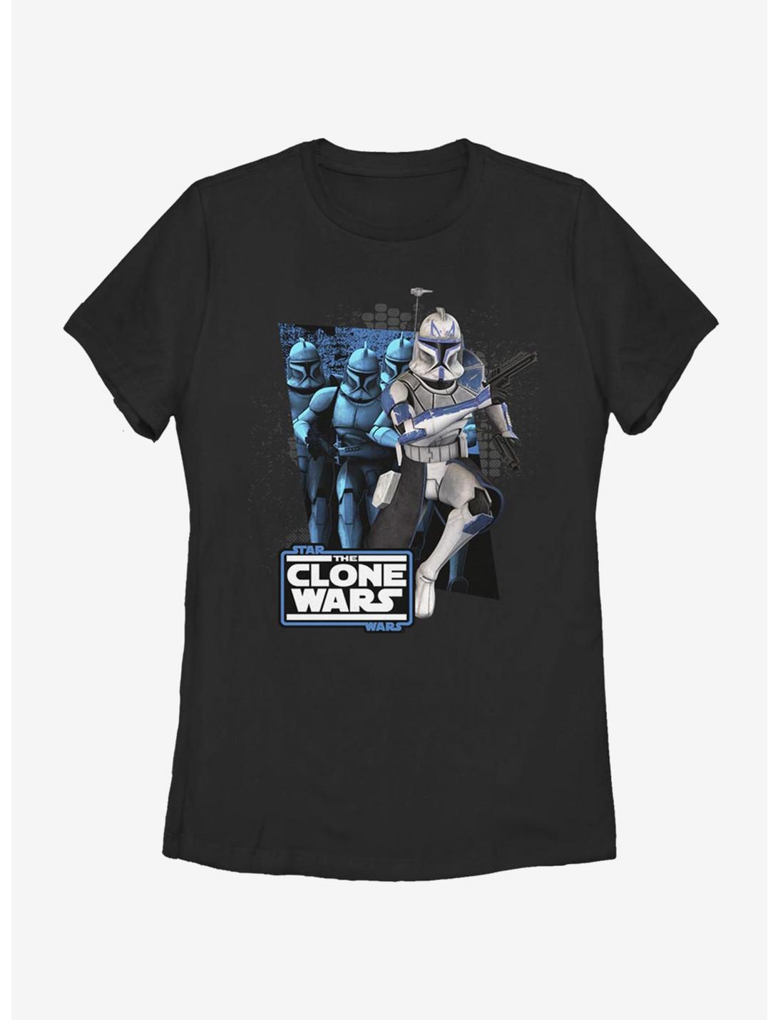 Star Wars: The Clone Wars Captain Rex Trooper Womens T-Shirt, BLACK, hi-res