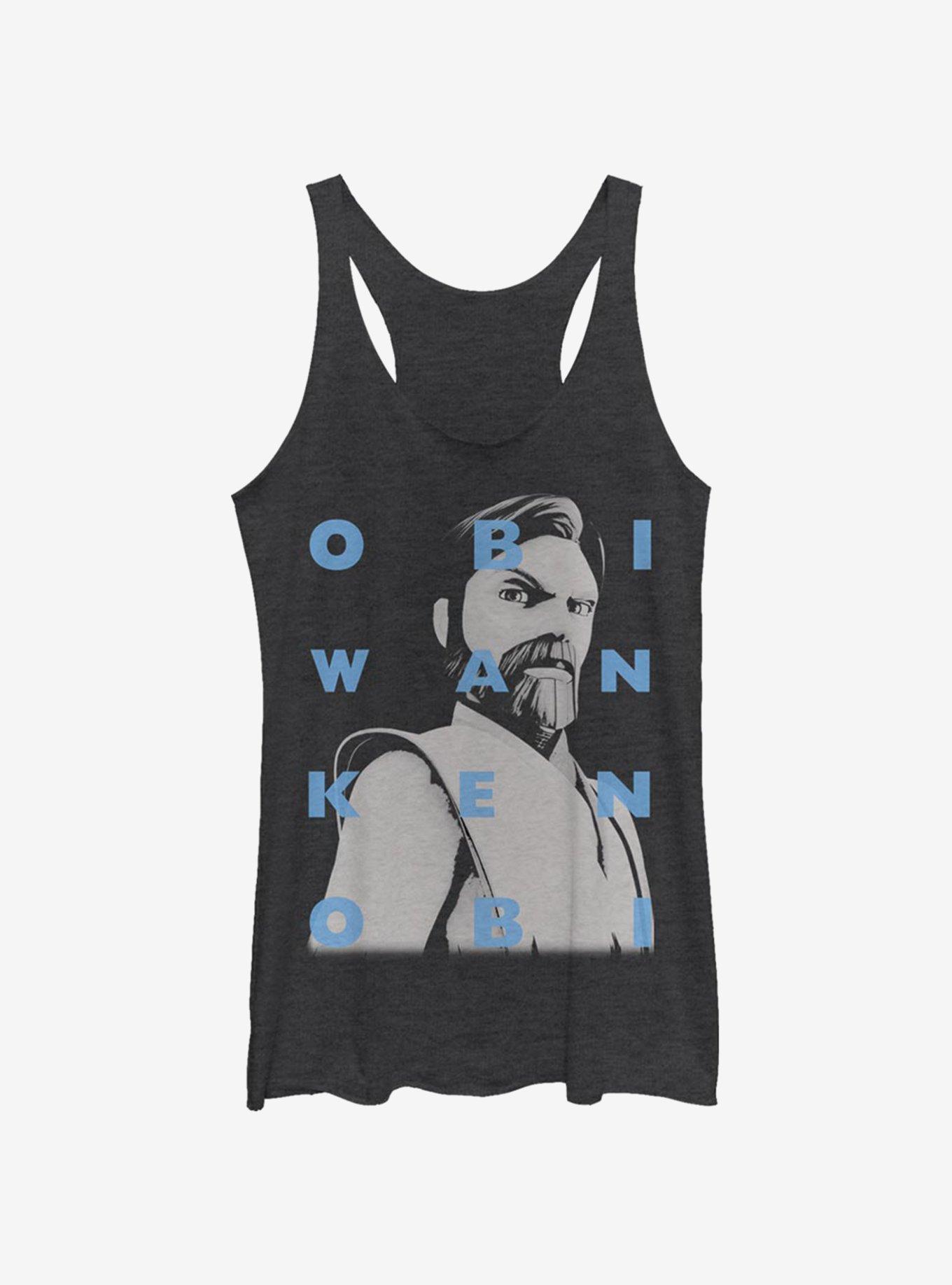 Star Wars: The Clone Wars Obi-Wan Text Womens Tank Top