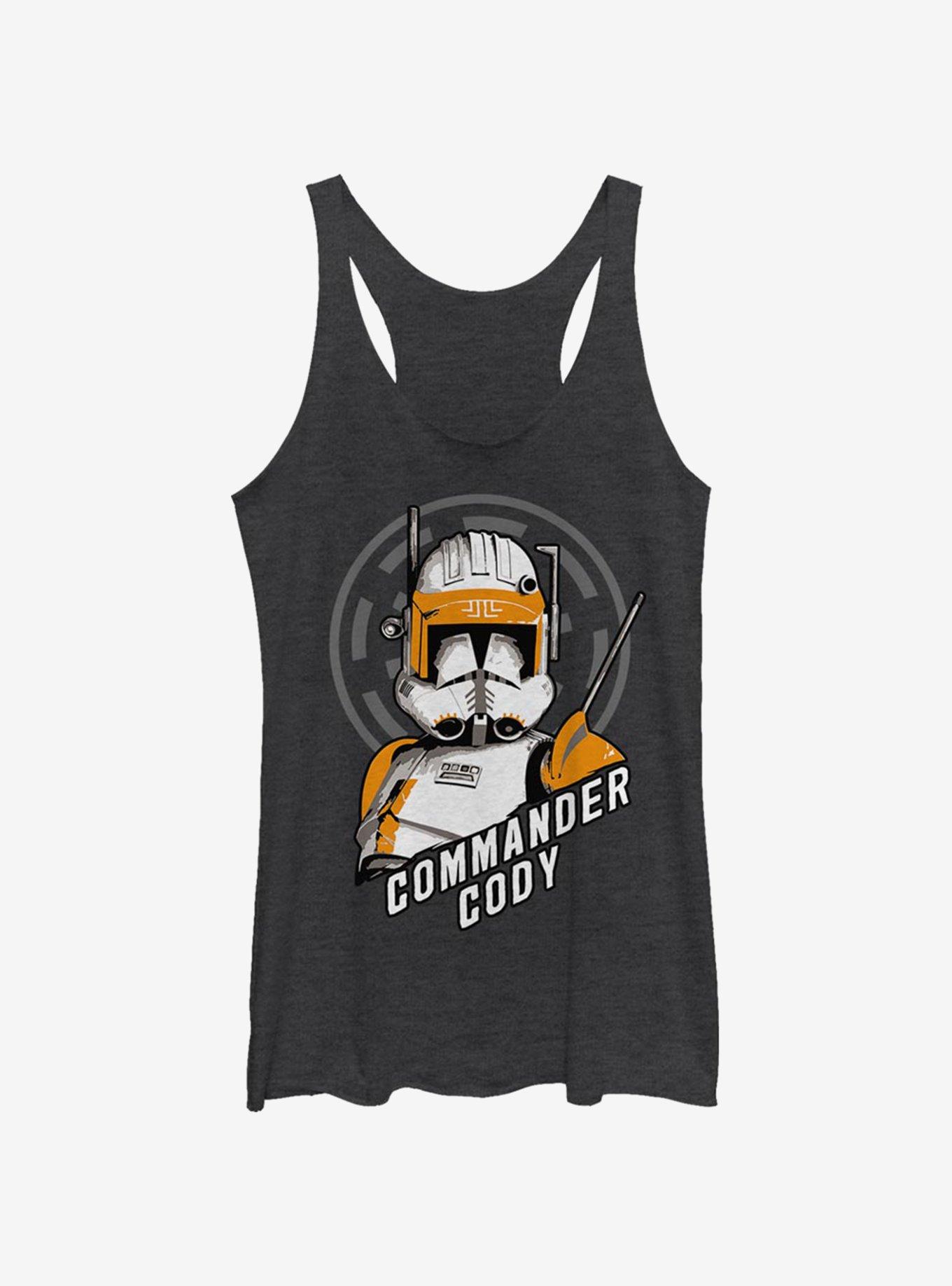 Star Wars: The Clone Wars Commander Cody Womens Tank Top, BLK HTR, hi-res