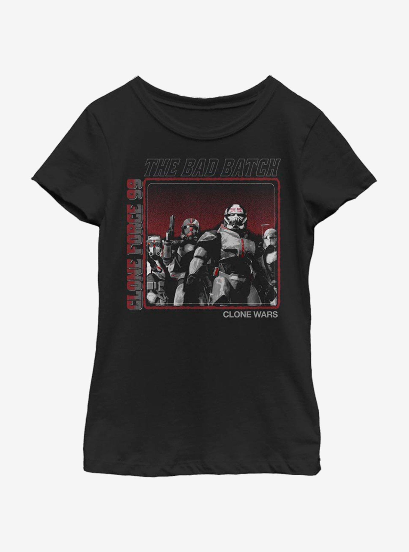 Star Wars: The Clone Wars Bad Batch Youth Girls T-Shirt, BLACK, hi-res