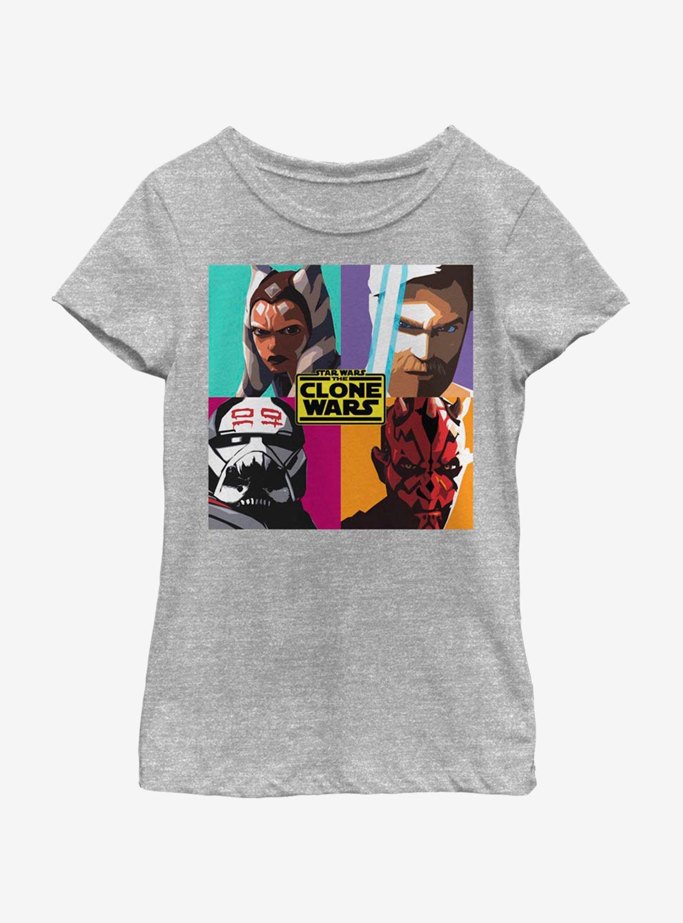 Star Wars: The Clone Wars Ahsoka Heroes Pop Art Youth Girls T-Shirt, , hi-res