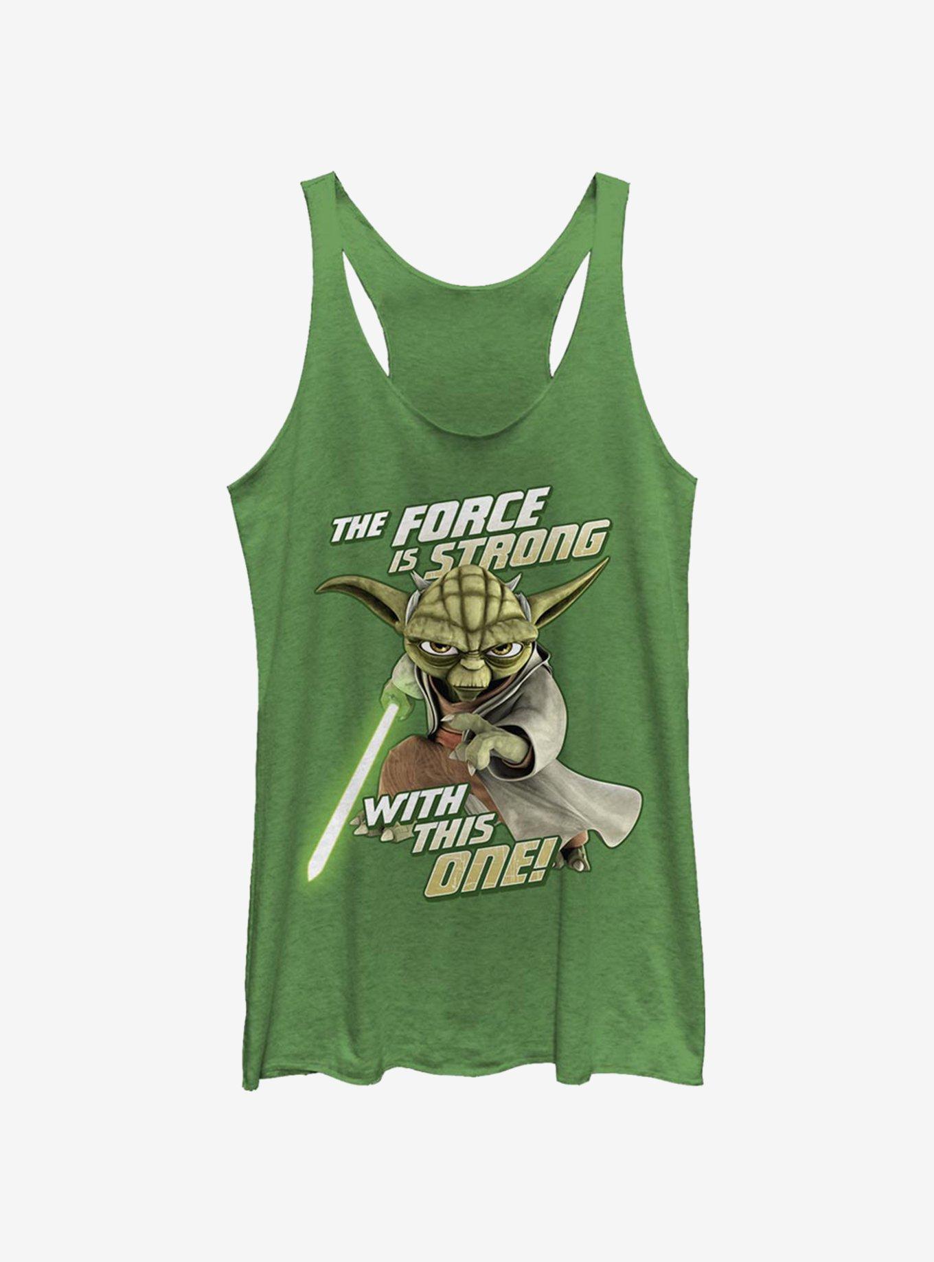 Star Wars: The Clone Wars Yoda Jedi Strong Womens Tank Top, , hi-res