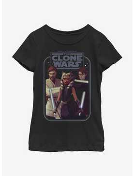 Star Wars: The Clone Wars Ahsoka Hero Group Shot Youth Girls T-Shirt, , hi-res